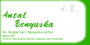 antal benyuska business card